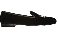 Women Stubbs & Wootton Skull Velvet Slipper (Women)