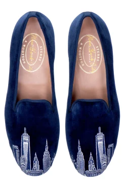 Stubbs & Wootton Skyline Velvet Slipper (Men)