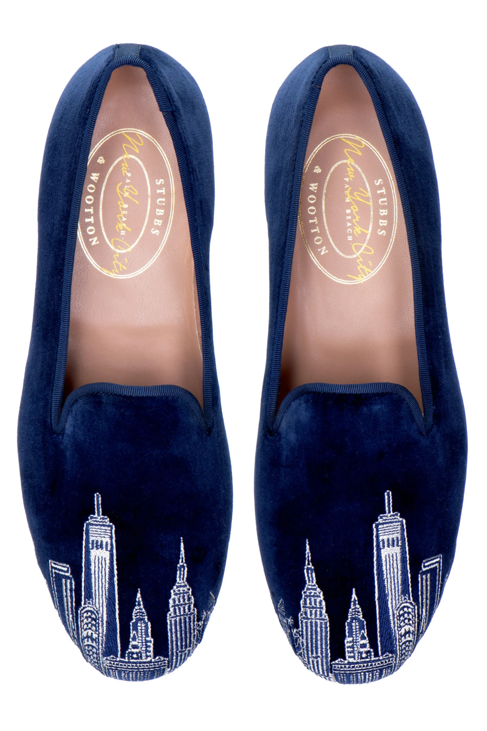 Stubbs & Wootton Skyline Velvet Slipper (Men)