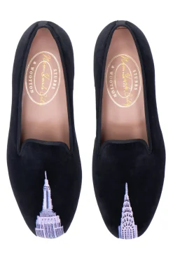 Stubbs & Wootton Skyscraper Velvet Slipper (Men)