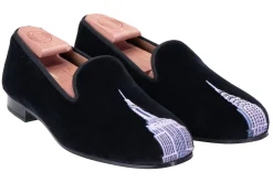 Stubbs & Wootton Skyscraper Velvet Slipper (Men)