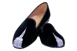 Stubbs & Wootton Skyscraper Velvet Slipper (Men)