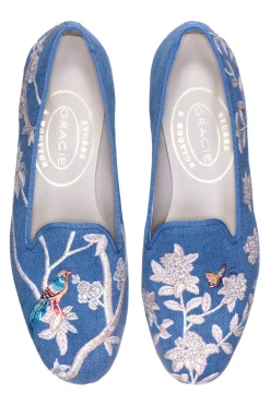 Women Stubbs & Wootton Snowbird Marlin Linen Slipper (Women)
