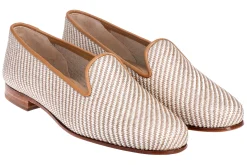 Women Stubbs & Wootton Straw Raffia Slipper (Women)