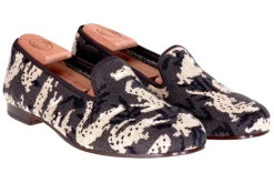 Stubbs & Wootton Wetlands Noir Needlepoint Slipper (Men)