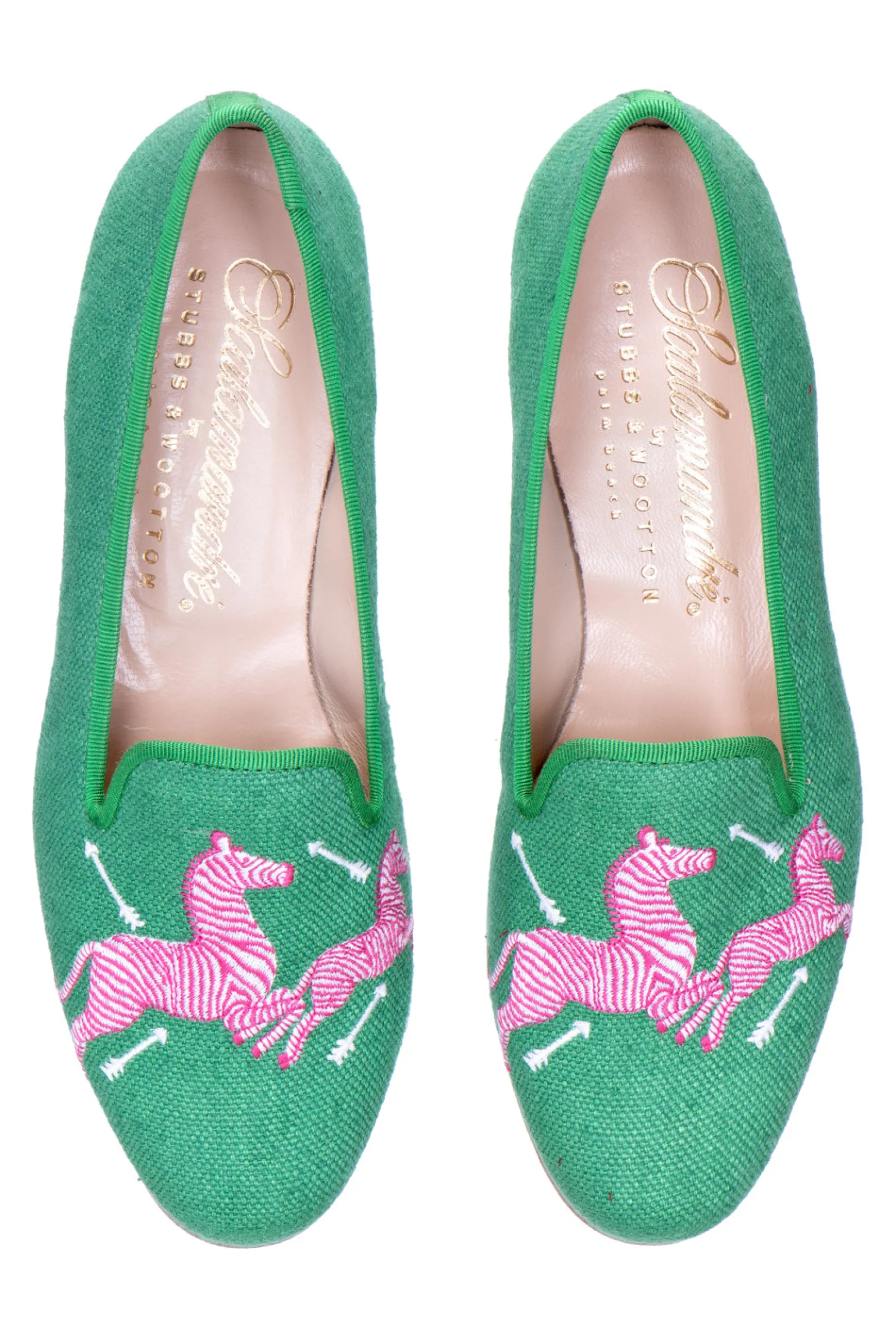 Women Stubbs & Wootton Zebras Kelly Linen Slipper (Women)