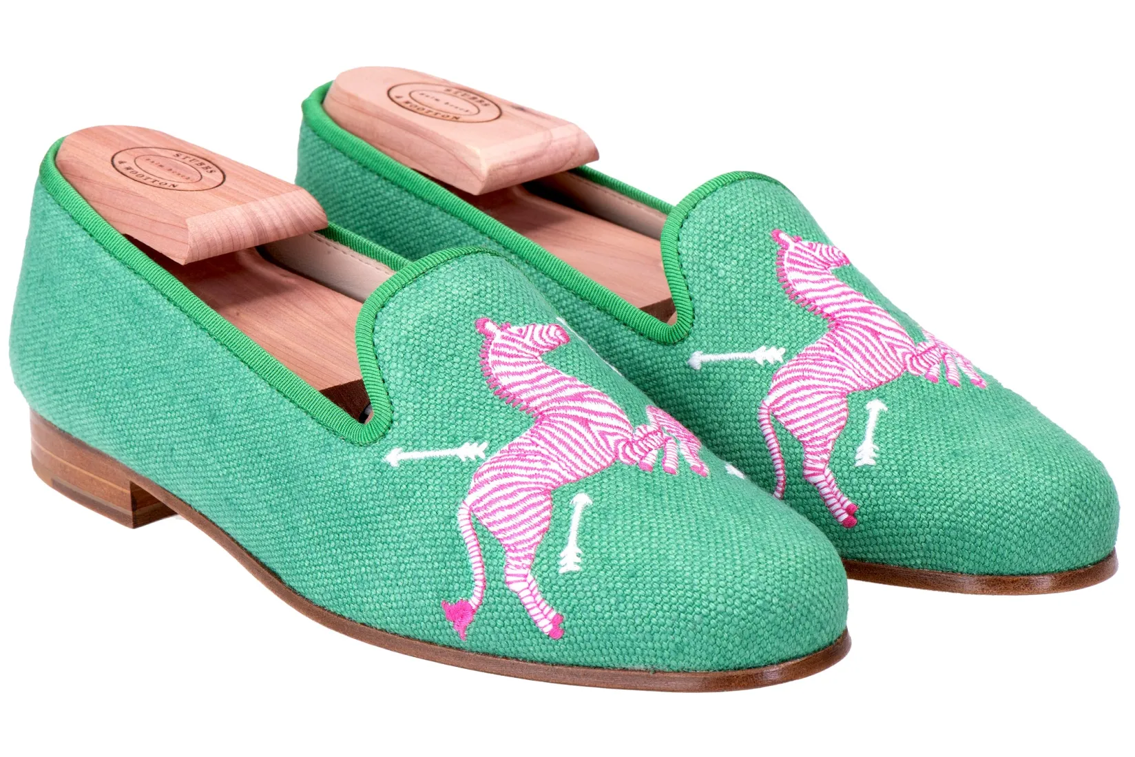 Women Stubbs & Wootton Zebras Kelly Linen Slipper (Women)