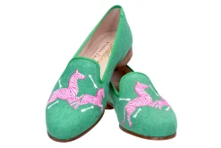 Stubbs & Wootton Zebras Kelly Linen Slipper (Men)