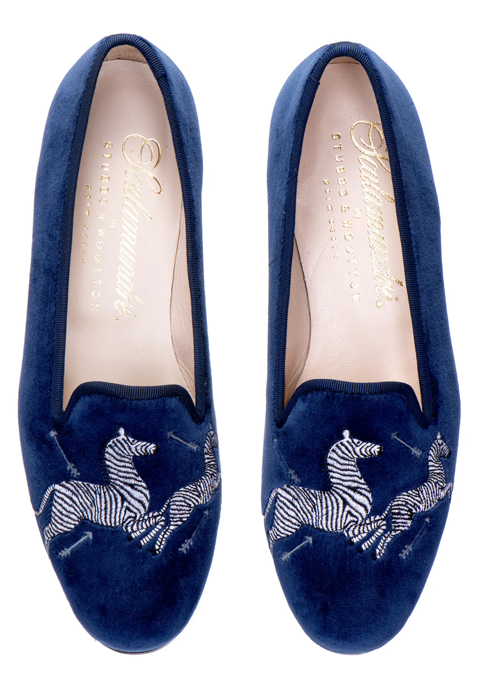 Stubbs & Wootton Zebras Velvet Slipper (Men)