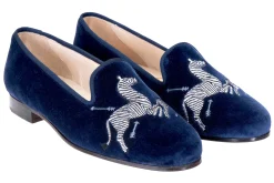 Stubbs & Wootton Zebras Velvet Slipper (Men)