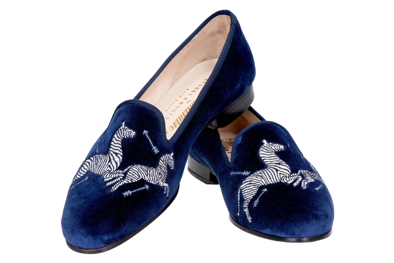 Stubbs & Wootton Zebras Velvet Slipper (Men)