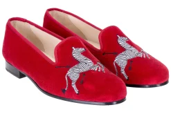 Stubbs & Wootton Zebras Velvet Slipper (Men)