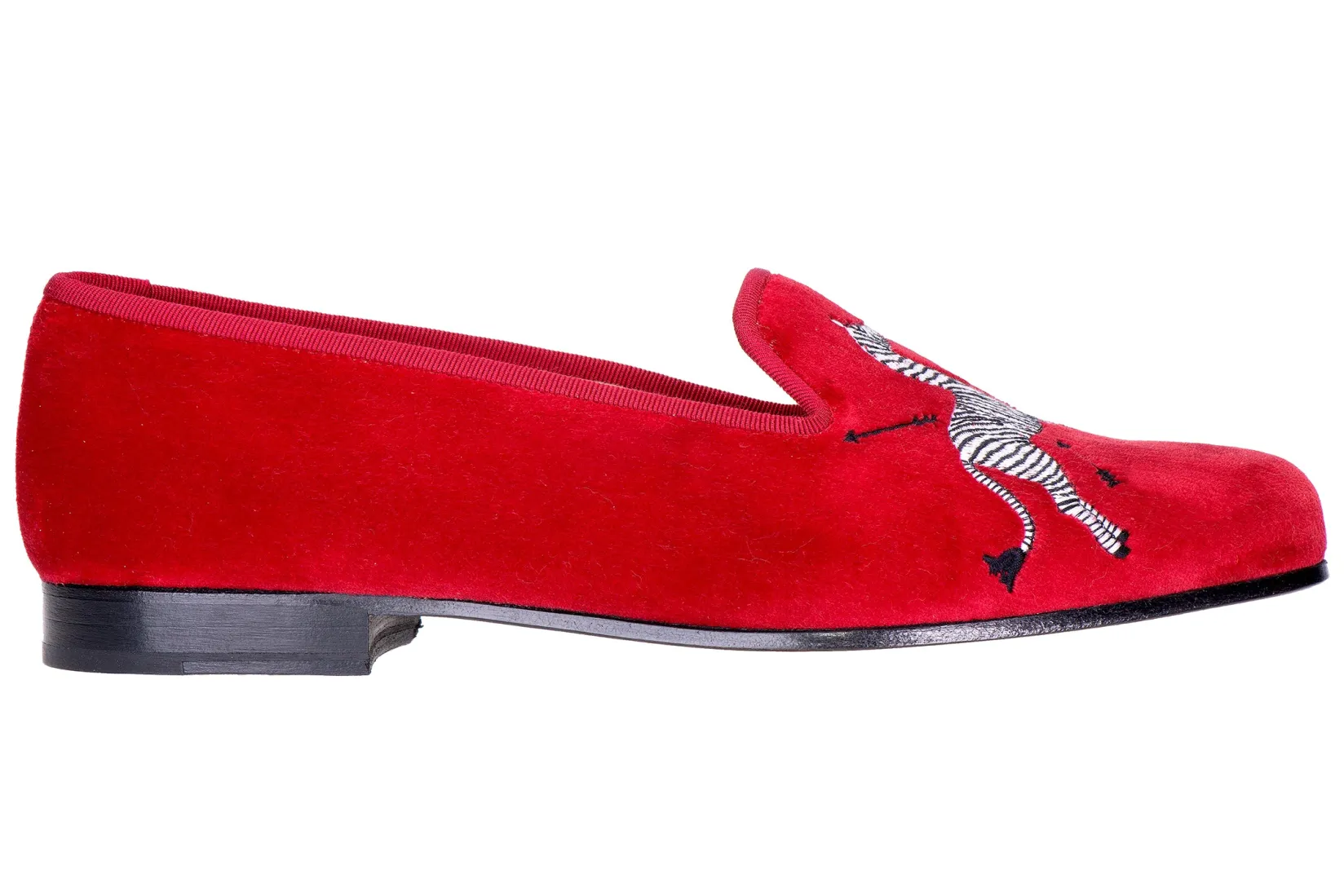 Women Stubbs & Wootton Zebras Velvet Slipper (Women)