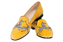 Women Stubbs & Wootton Zebras Velvet Slipper (Women)
